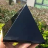 Natural Obsidian Pyramid Reiki Energy Stone Decorative Tabletop Decoration Living Room Mineral Triangle Black Crystal Dots 5