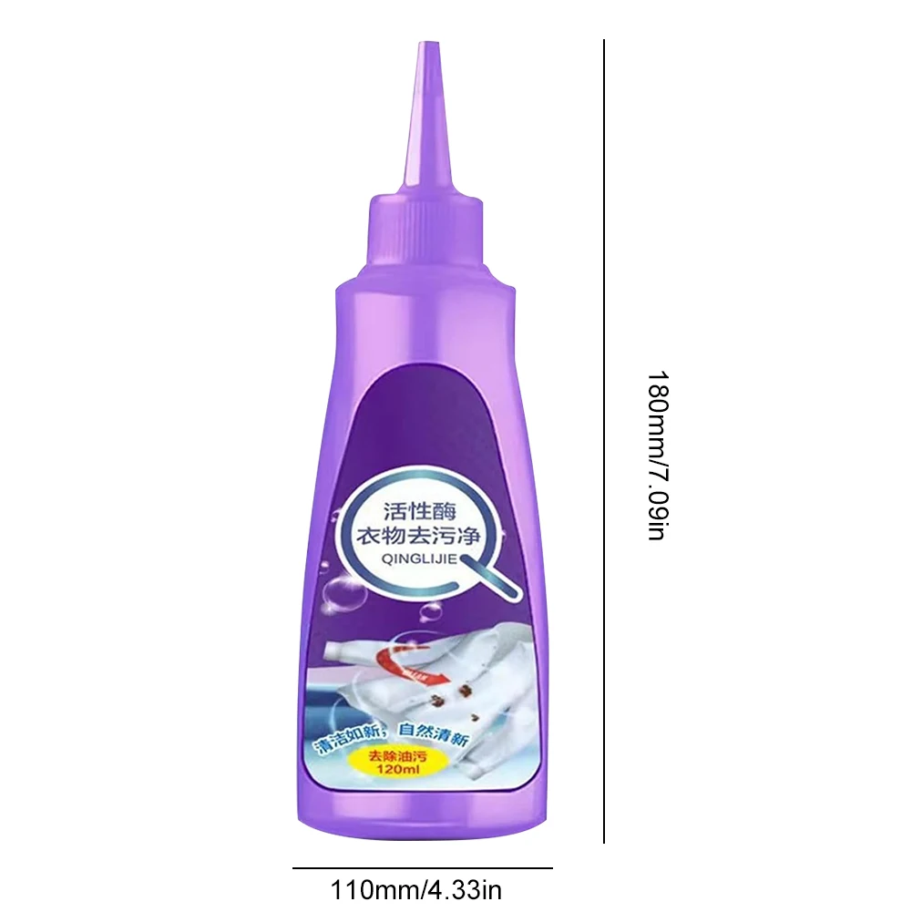 120 ML Laundry Detergent Liquid Clean Linen Active Enzyme Laundry Detergent T-shirt Underwear Degreaser High Efficiency