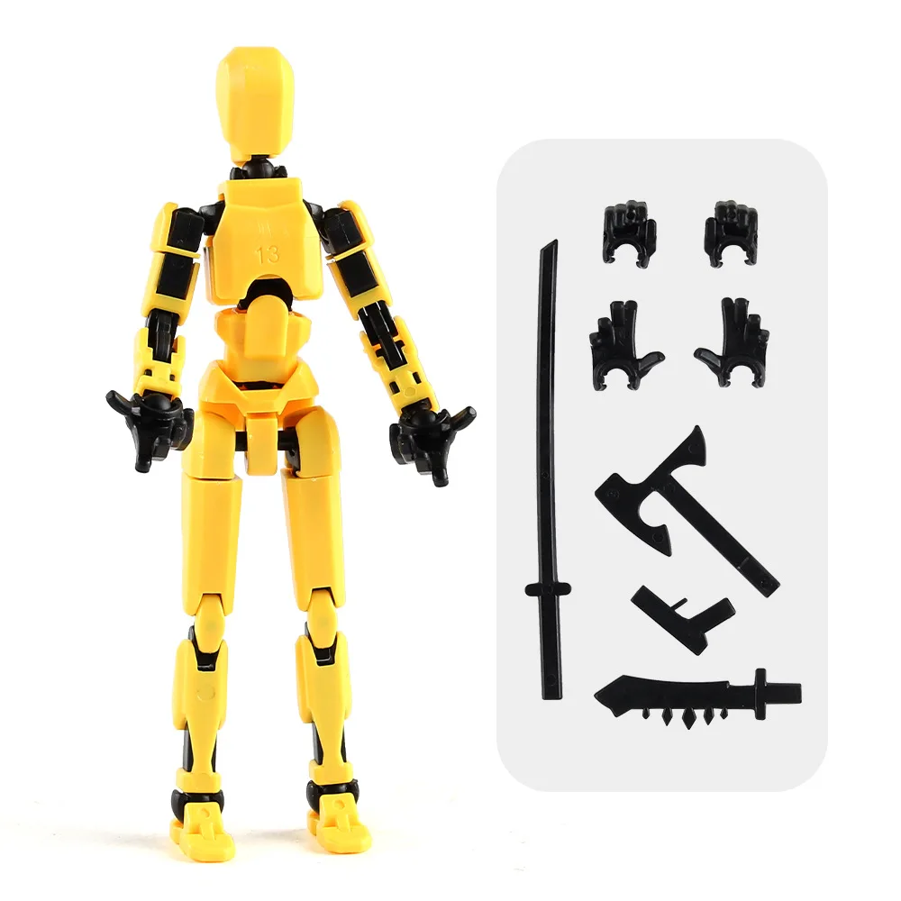 Luminous Multi-Jointed Shapeshift Robot & Dog Action Figures - DIY 3D Printed Mannequin Toy Set