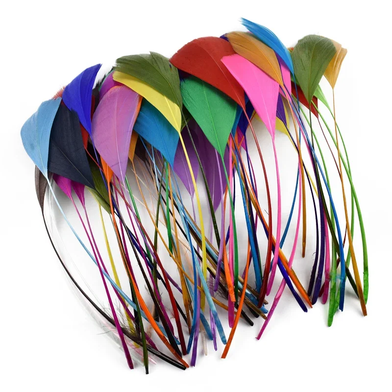Goose Feathers Craft Feathers Natural Feathers Mixed Color Feathers 20pcs/lot Colorful Goose Feather Decoration 12-18cm Mint Geese Goose Feathers Crafts Dream Catcher Handicraft Accessories Plumes