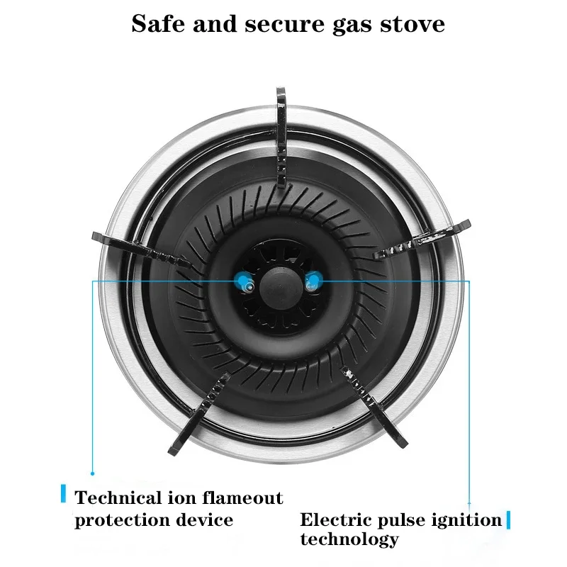 Energy-Saving Natural Gas Liquefied Gas Stove Single Stove Thermocouple Protection Tempered Glass Panel 6