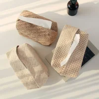 Japanese-style Cotton Linen Tissue Box Napkin Holder Home Living Room Dining Table Paper Box Storage Bag Dispenser Holder 2