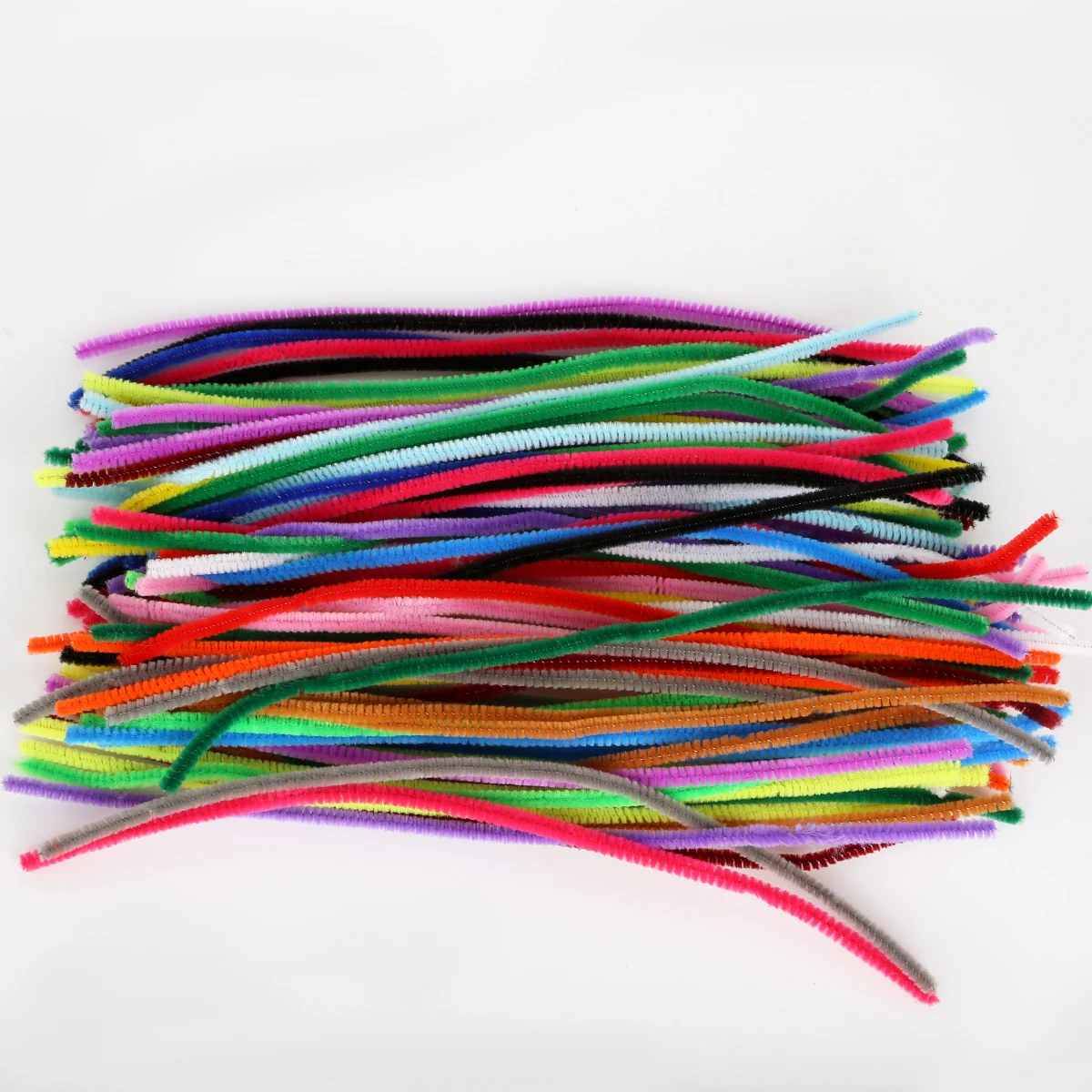 Fabric Flowers 100Pcs Twisted Stick Flower Bouquets Handmade Animal Made Diy Hair Bands Decorated With Colorful Wool Strips Tulips Sunflowers