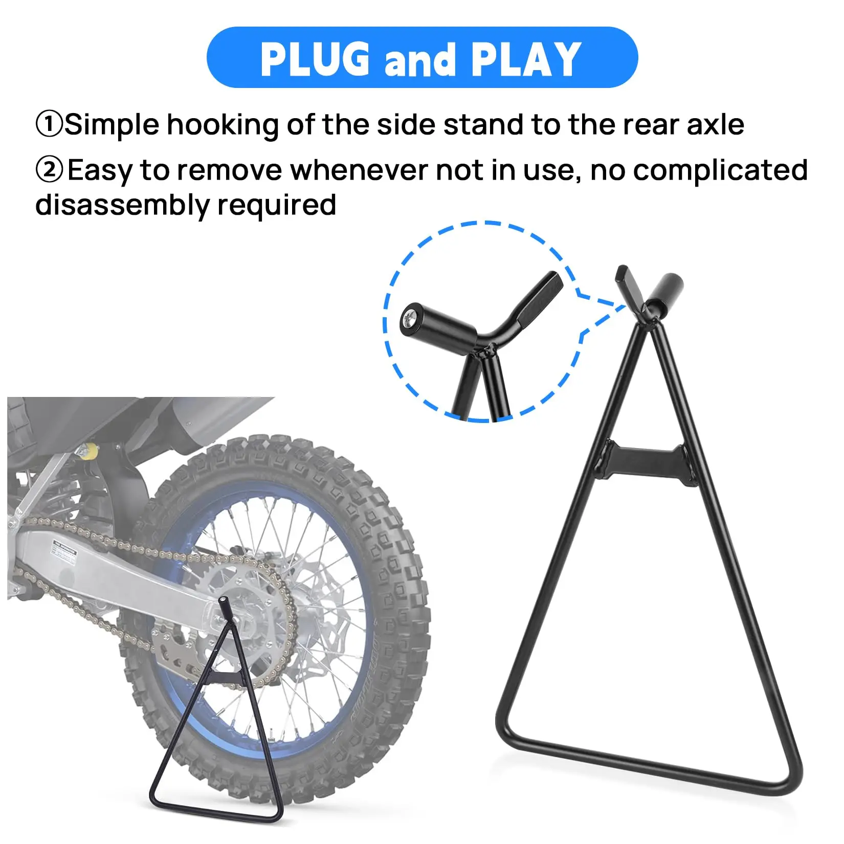Dirt Bike Stand Triangle Side Stand Steel Alloy Kickstand