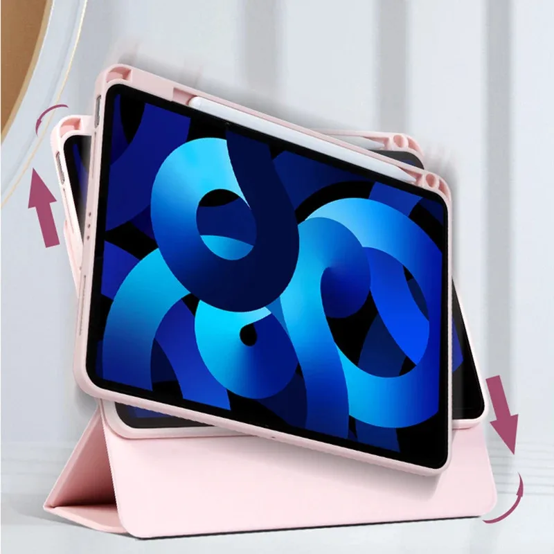 Enhanced 360° Rotating Magnetic Detachable Tablet Case with PU Cover