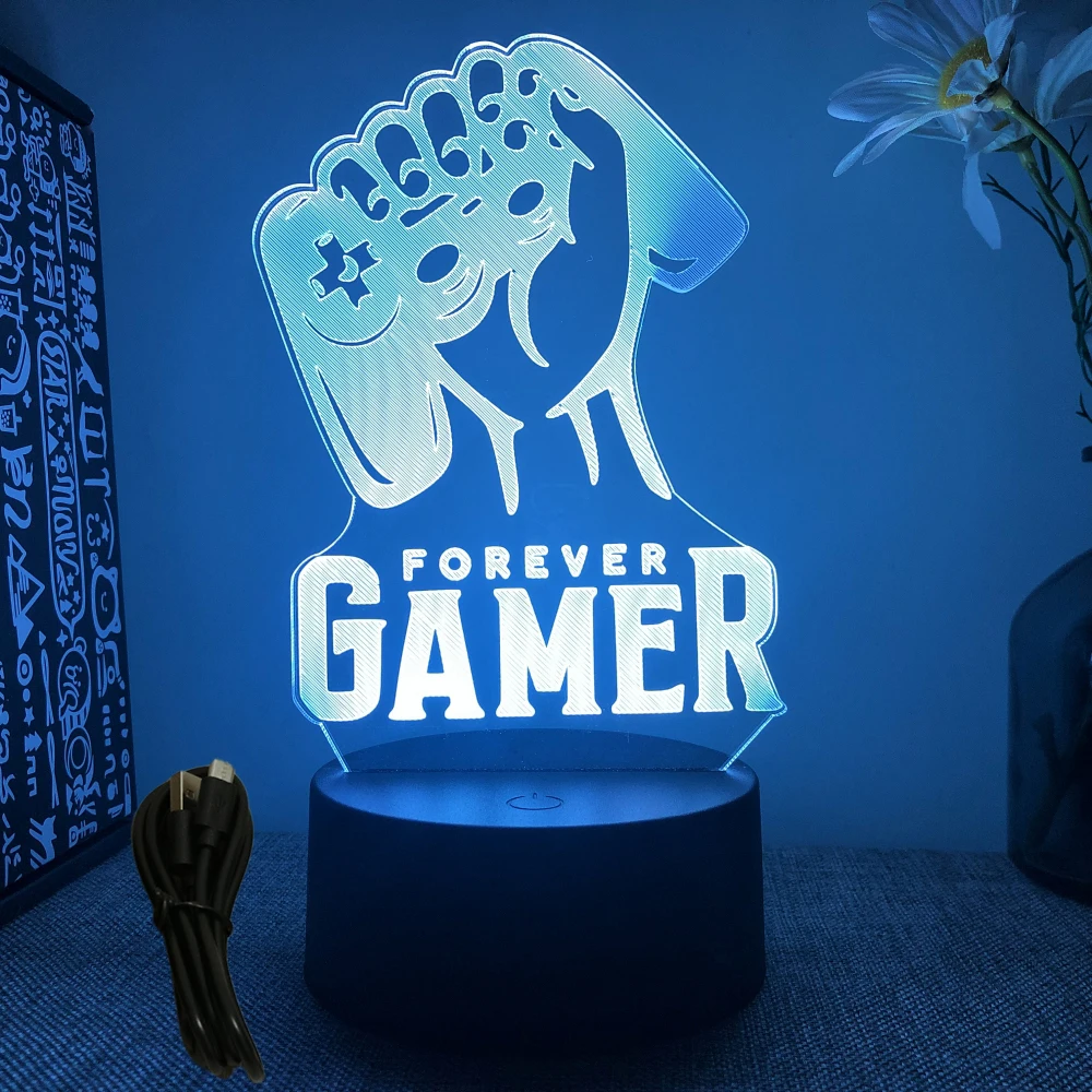 Neon Gamer 3D LED Night Light