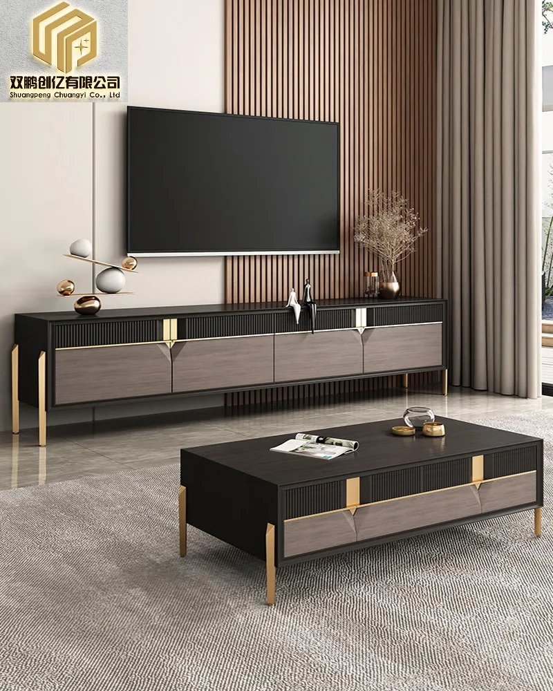 

Luxury TV cabinet, tea table combination, modern Italian villa, tea table, living room, porch cabinet, floor cabinet