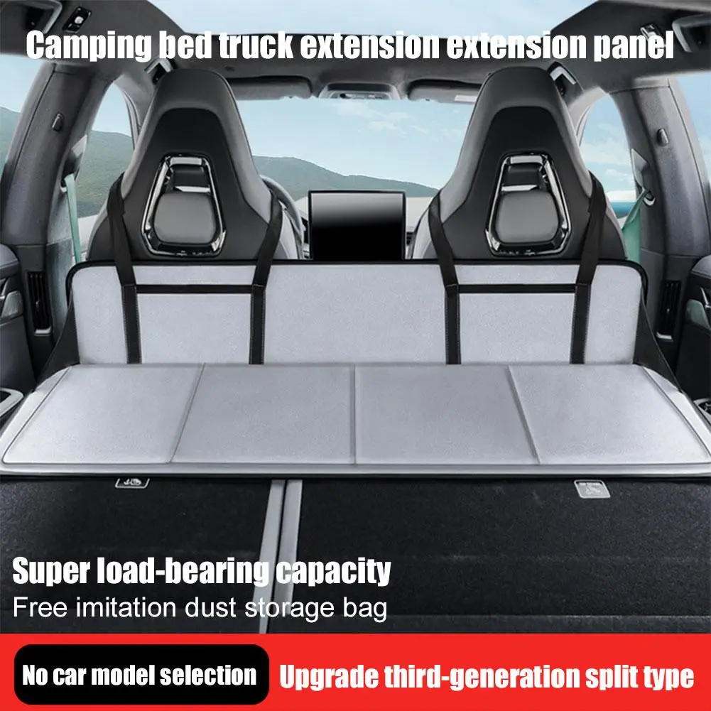 Car Camping Bed Pad Foldable Travel Mattress Non Inflatable Car Extra Long Mattress Universal For Tesla Model Y/3 Ford Honda Mat 2