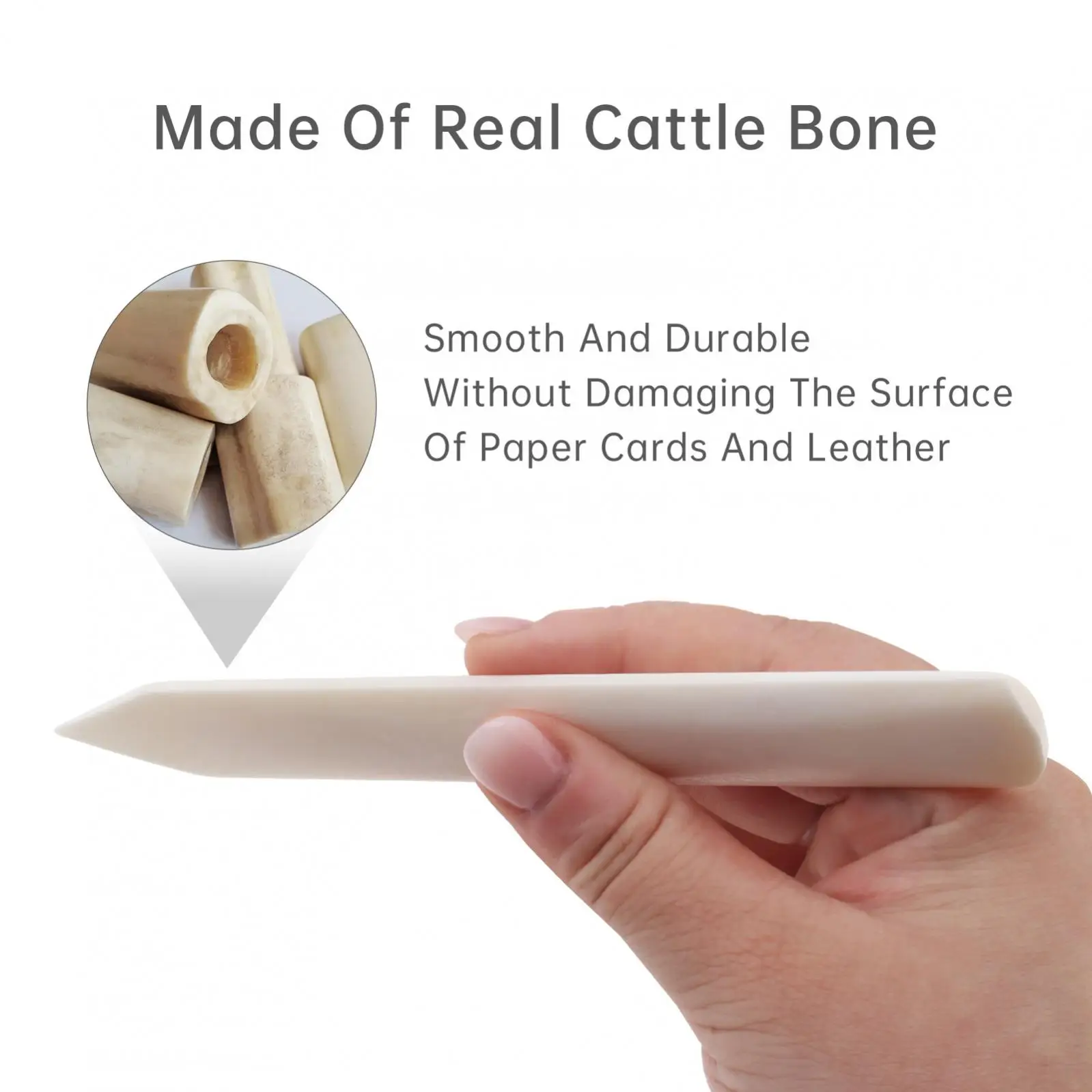Genuine Bone Folders Leather Tools For Scoring Folding Creasing Paper Edge Bookbinding Stain Removing Scraper Creaser Tool