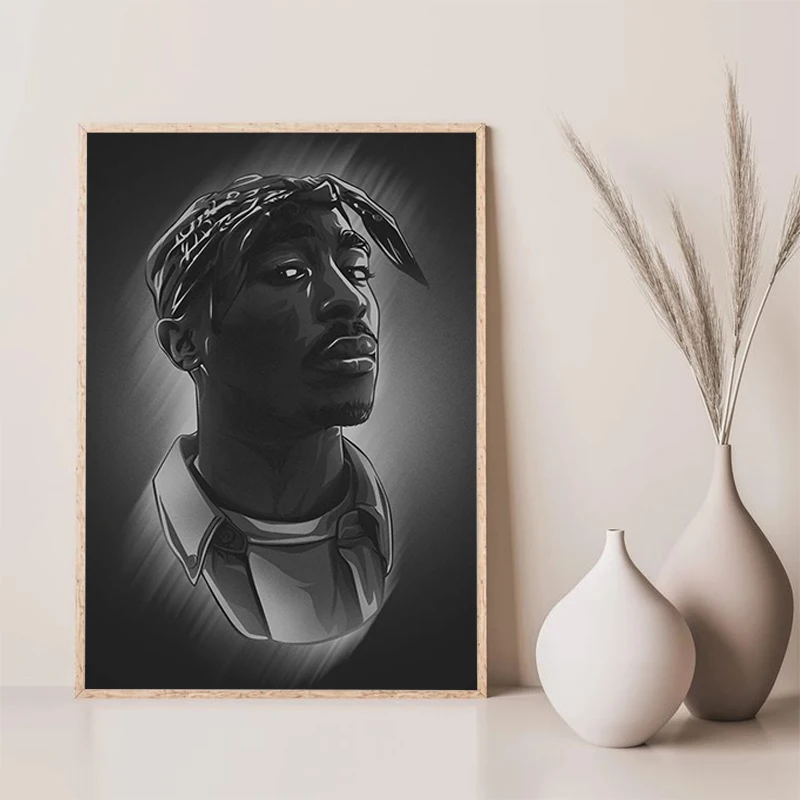thumbnail image 1 of Póster de pintura en lienzo sexy del cantante de hip hop Tupac, decoración de lujo para el hogar, pintura de Demon Slayer por números, figura de acción de Taylor Swift, 1 of 5