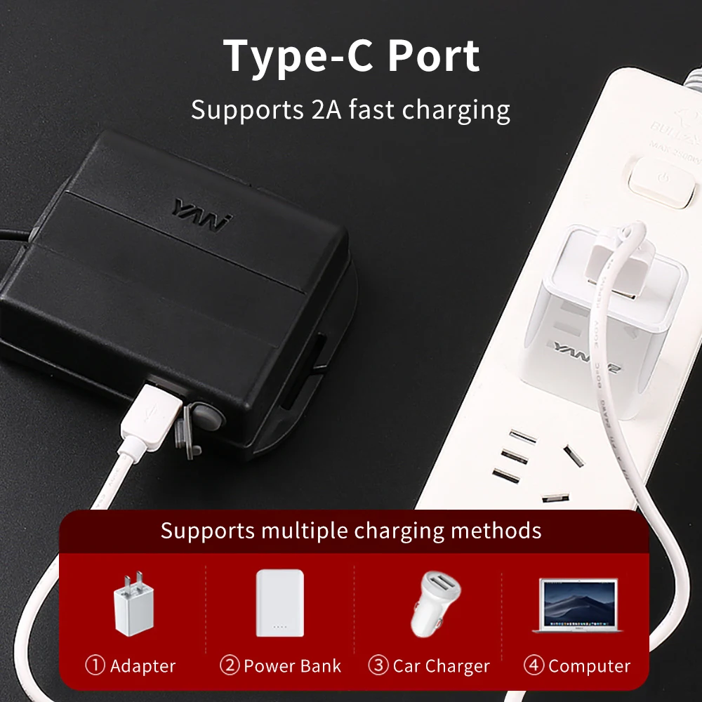 7800mAh 충전식 LED 헤드라이트, YN-7735S, 3가지 조명 모드 작업, 야외 활동, 캠핑, 낚시를 위한 10-30시간 배터리 수명