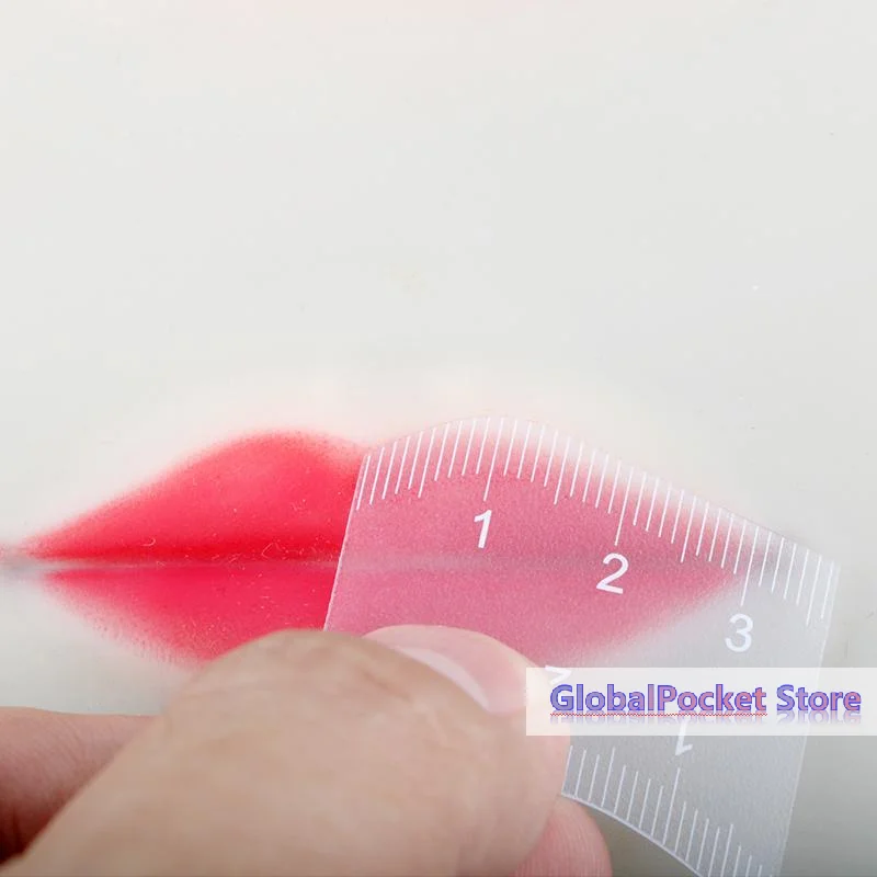 Set di 3 Righelli per Mappatura Labbra, Strumento per Modellare le Labbra in 1 Minuto, Stencil per Microblading e Trucco Permanente - immagine 3
