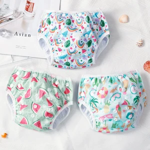 Happy Flute New 3 Piece Mesh Cloth Inner Fabric Summer Reusable Adjustable 0-3 Years Baby Swimming Diaper