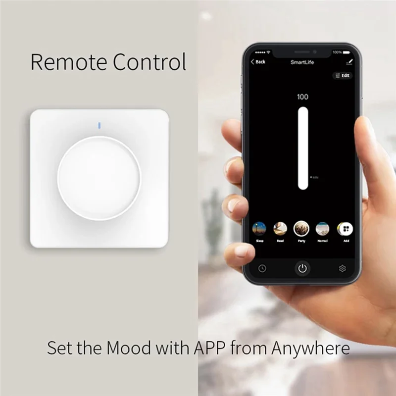 

LED Zigbee Dimming Panel LED Dimming Control Panel Portable Dimming Switch Knob Light Brightness Adjuster