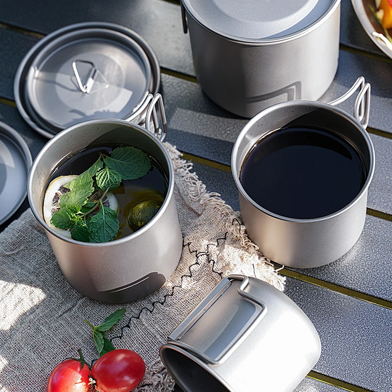 Titanium Cup with Heat-resistant Handle 2