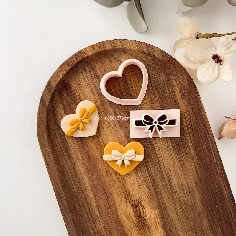 Love Heart Polymer Clay Cutters Valentine's Day Sweet Series Heart Shape Soft Pottery Clay Molds Earrings Jewelry Cutting Tools polymer clay cutter pottery clay tools