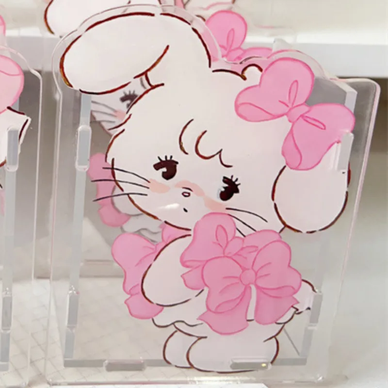 Cartoon Cute Mikkoed Acrylic Pen Holder Transparent Stationery Storage Box Creative Cartoon Pencil Holder Ins Desk Organizer 5