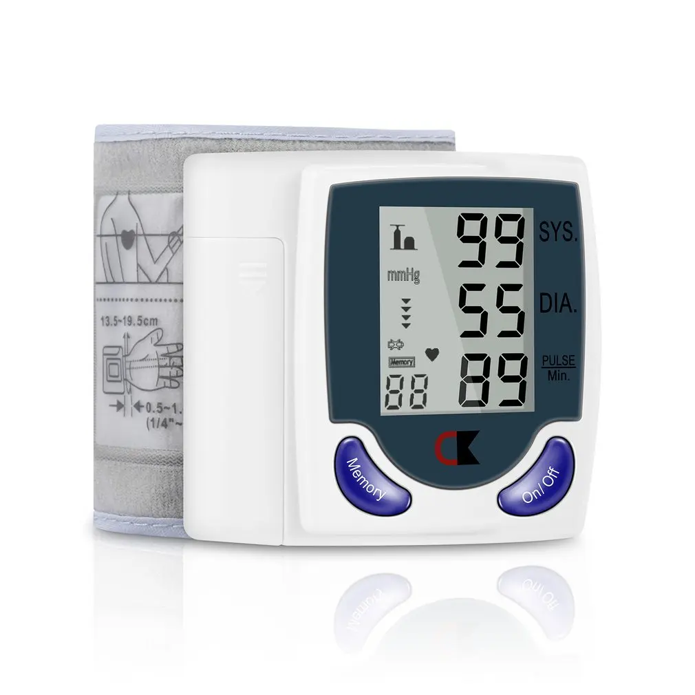 Home Automatic Wrist Digital Lcd Blood Pressure Monitor Portable Tonometer Meter For Blood Pressure Meter Oximetro De Dedo