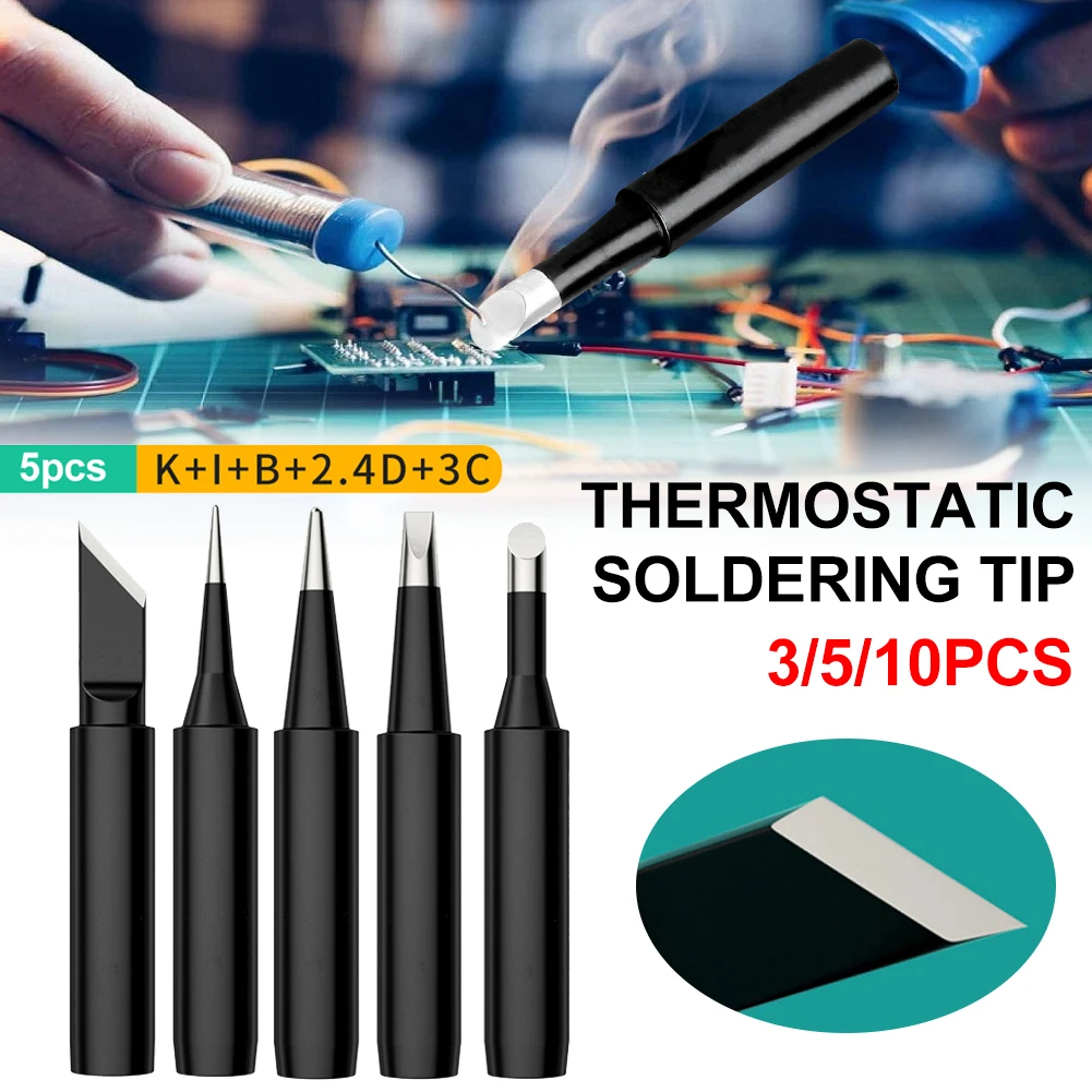 

3/5/10PCS 900M Copper Soldering Iron Tip Anti-Rust Anti-oxidation Soldering Iron Tip Welding Head Electric Soldering Iron Tools