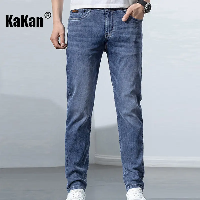Kakan - Spring/Summer New Slim Fit Elastic Feet Jeans for Men, Korean  Brand Casual Long Jeans K42-9112
