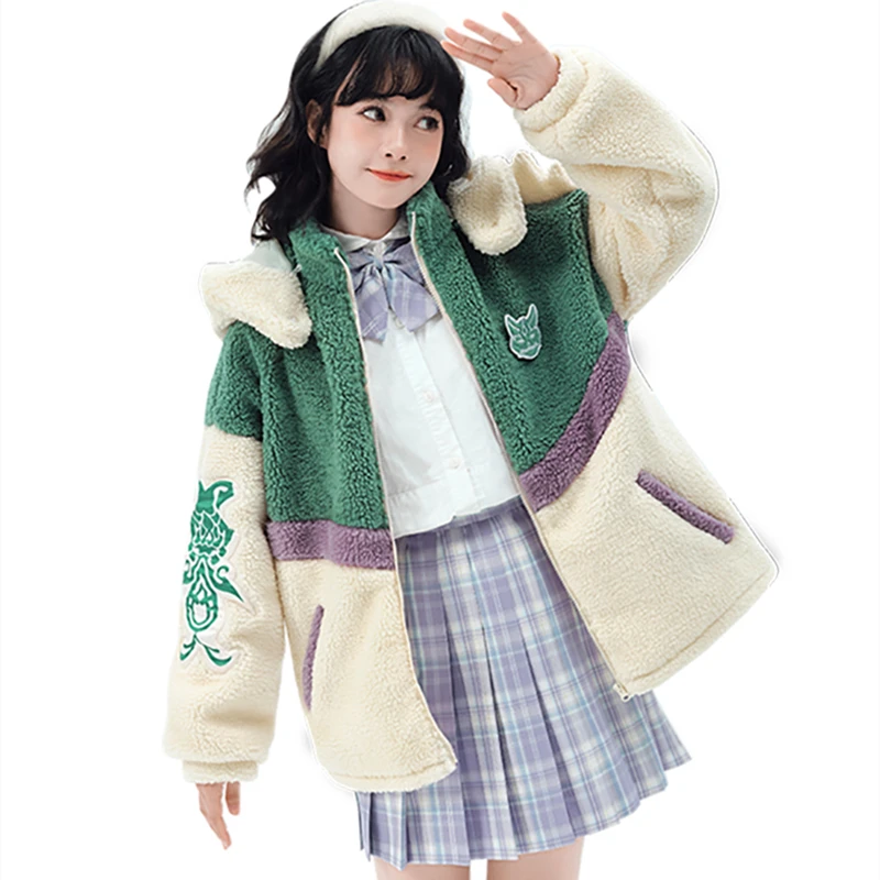 

Anime Game Genshin Impact Xiao Winter Cute Dress Animal Claw Furry Hoodies Cosplay Costume Halloween Carnival Unisex 2022 New
