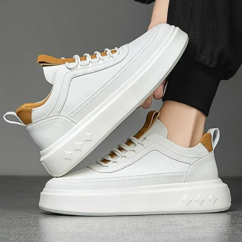 

Spring New Men's Shoes Breathable Trendy Sneakers Inner Heightened Casual Shoes Men Thick Sole Shoe Vulcanized Small White Shoes