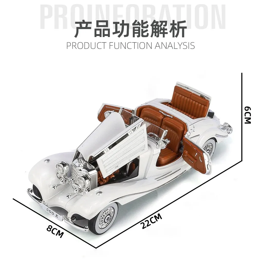 ベンツ500Kミニカー ジャンク 1:24 Mercedes-Benz 500K 1936 Classic