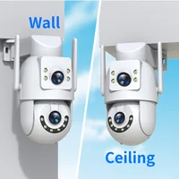 Jooan 4K 8MP HD Wifi PTZ caméra extérieure 5G Wifi double objectif caméras IP de sécurité 5X Zoom AI suivi ONVIF CCTV caméra de Surveillance 6