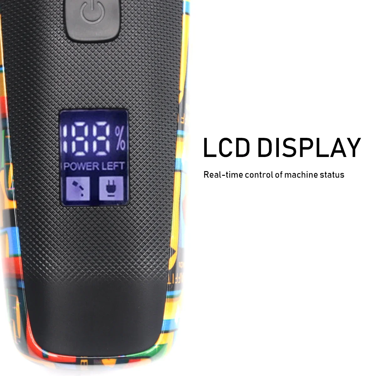 Kemei Rechargeable Graffiti Pattern Electric Hair Clipper