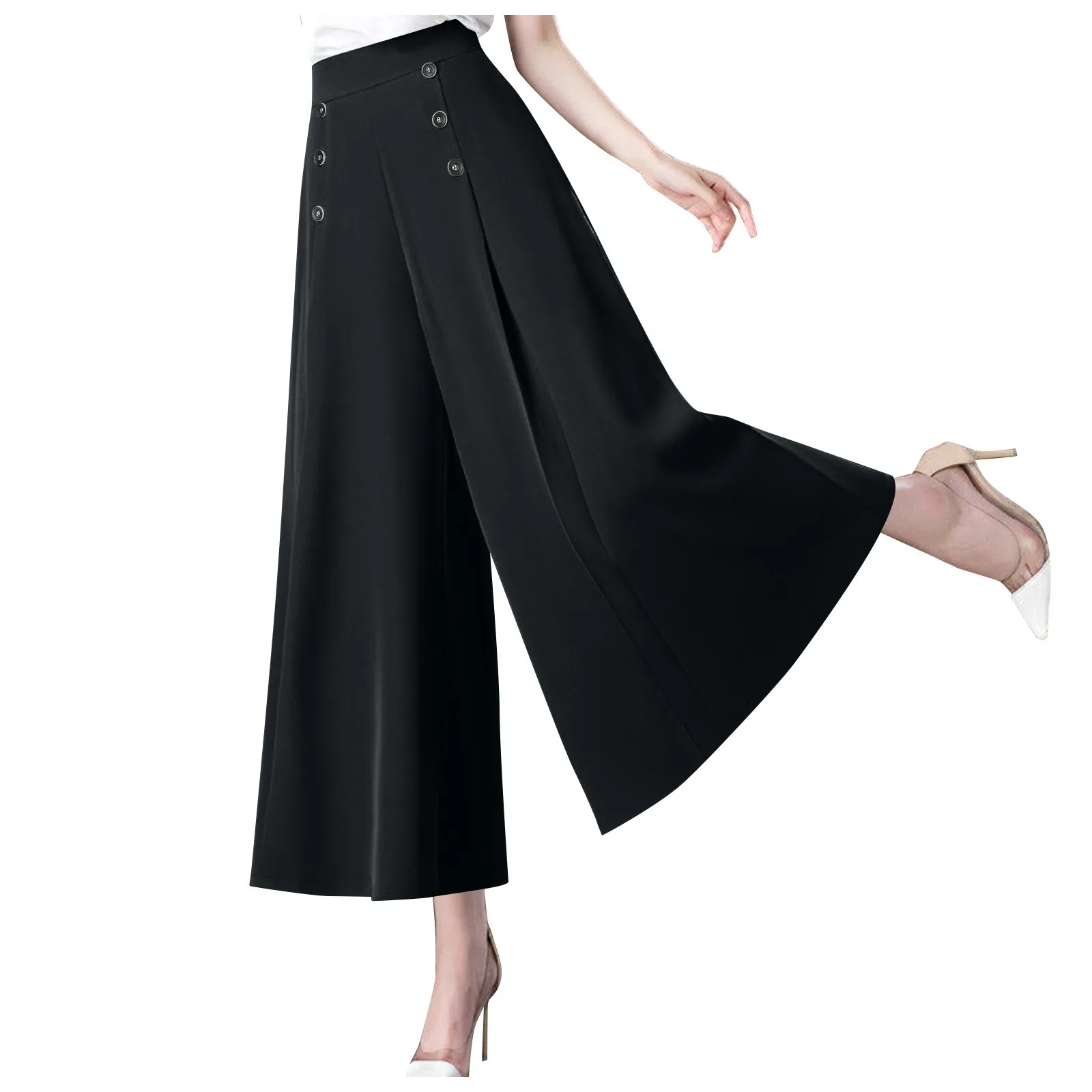 

Women's Elastic Waist Solid Color Casual Trousers Slim Fit Sports Women's Pants женская одежда для полных calça feminina 여성가을옷