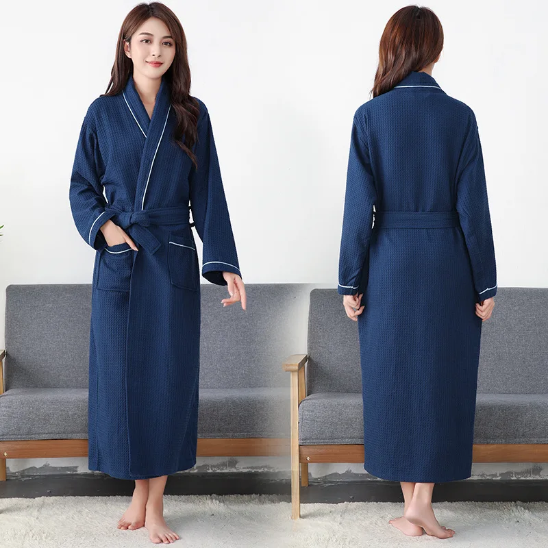 Men Women Couple Nightgown Hotel Bathrobes Cotton Bath Robe Water Sucking Nightrobe Sleepwear Home Bathrobe Hotel Robe women sleepwear sleepwear pajamas cotton bathrobe