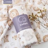 Elinfant Popular Digital Print Bamboo Cotton Muslin Swaddle Blankets High Quality 120*110cm Newborn Baby Bath Towel Wrap 1