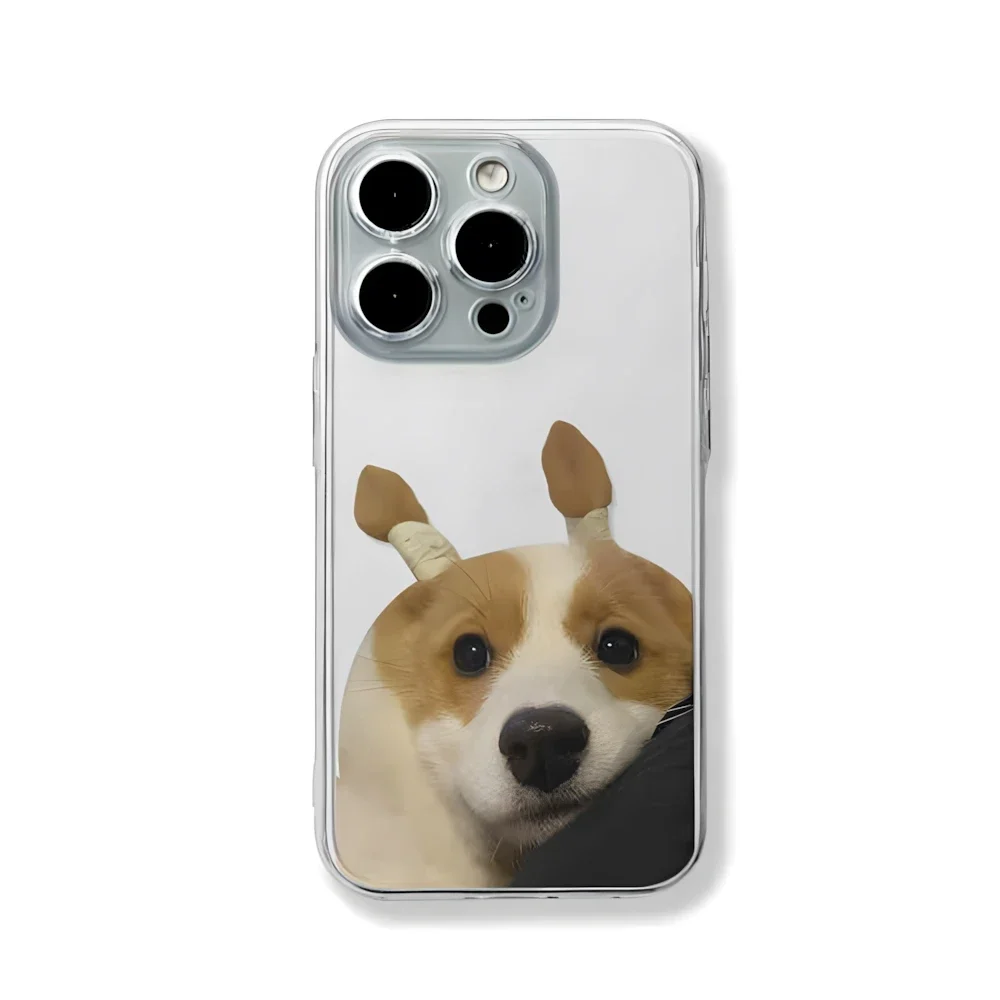 Adorable Cat and Dog Couples Soft Transparent Phone Case Cover