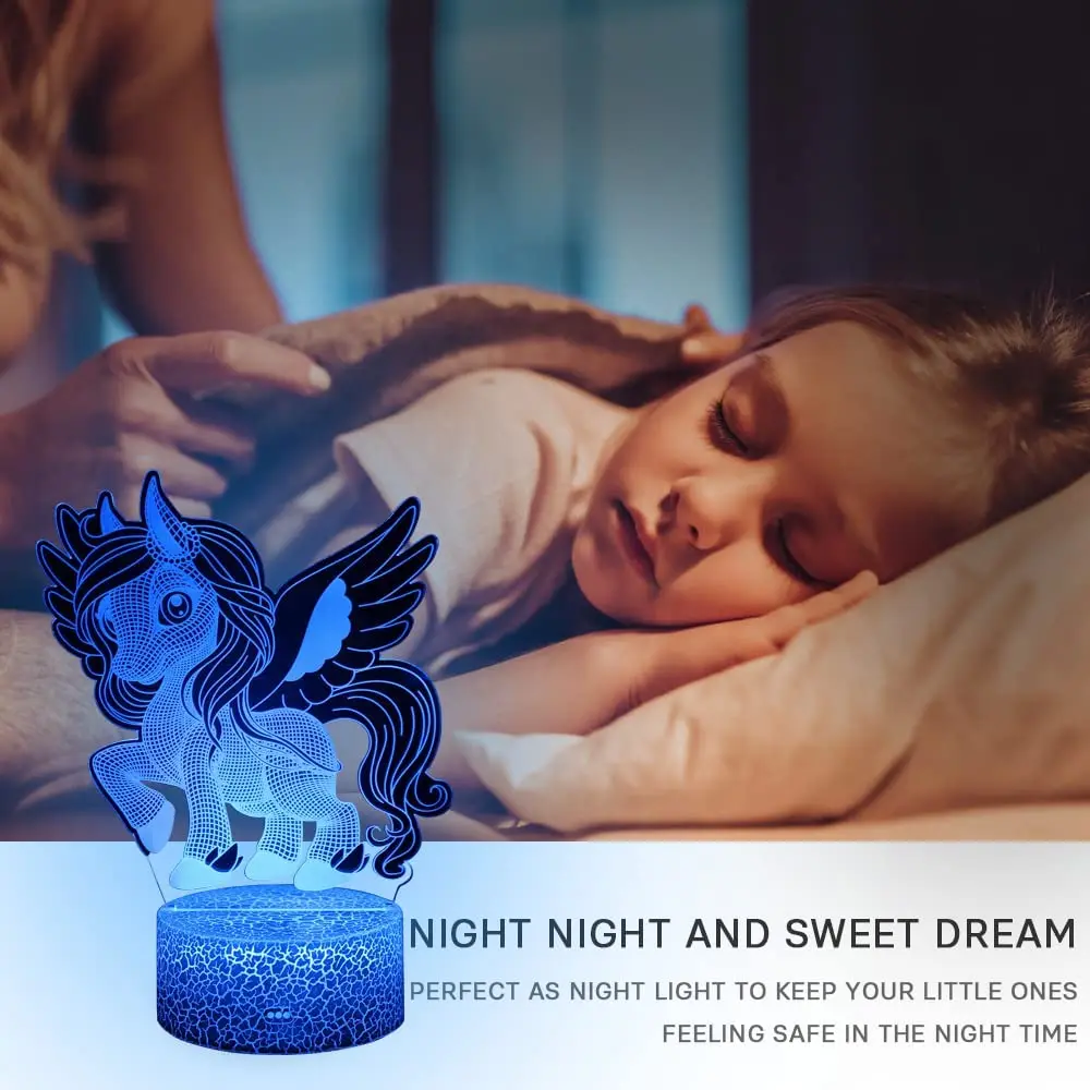 Night Light Kids Unicorn Gifts For Girls, 16 Colours Baby Night