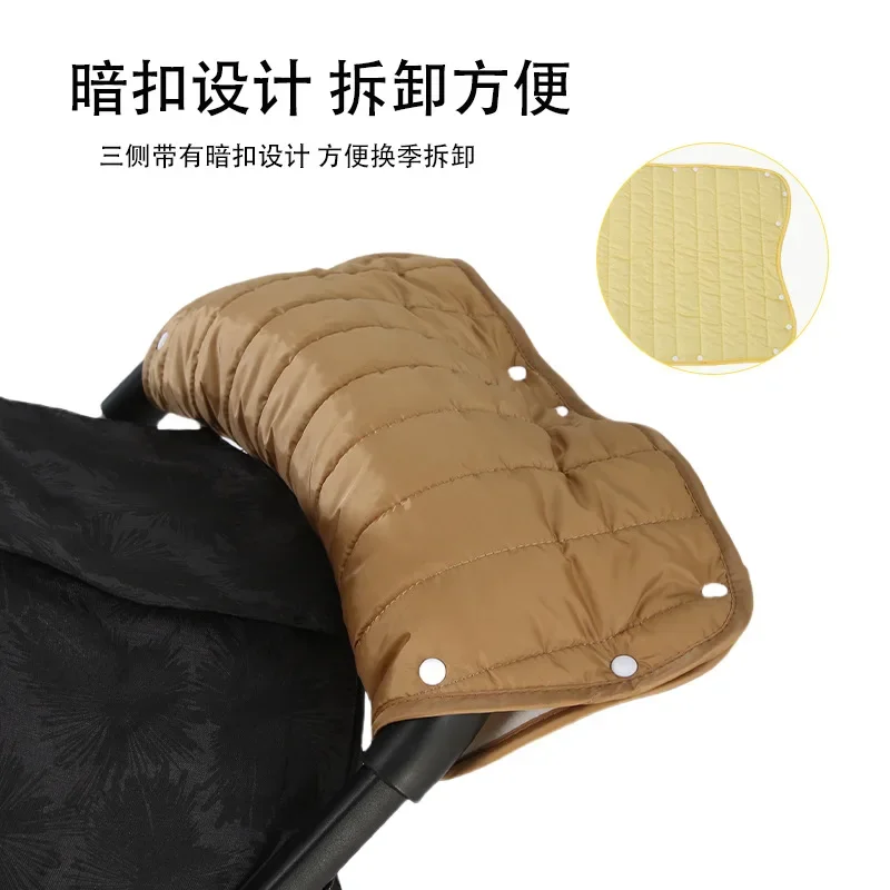 Thick Pram Hand Muff Baby Carriage Pushchair Fleece Hand Cover Cart Gloves Stroller Accessories New Warm Baby Stroller Gloves