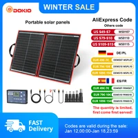 Dokio-Panneau solaire portable et pliable, 18V, 100/160/200/300 W, avec contrôleur 12V pour charger la batterie, adapté au camping 1