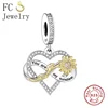 FC Jewelry Fit Original Charm Bracelet 925 Silver You Are My Sunshine Mother Daughter Mother Son Bead For Making Women Berloque 3