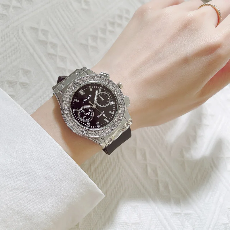 

Silicone Women Watches Luxurious Brand Casual Diamond Female Quartz Wristwatches Simple Sport Clock Relogio Feminino часы