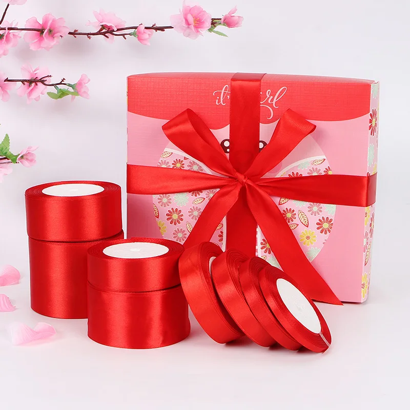 6-10-15-20-25-40-50mm Satin Ribbons 22Meters/Roll Wedding Birthday Party Christmas Halloween Gift Box Wrapping Ruban satin ribbons satin ribbon wrapping ribbon