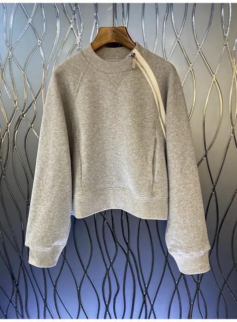 High Quality Sweatshirts 2022 Autumn Winter Grey Blue Jumpers