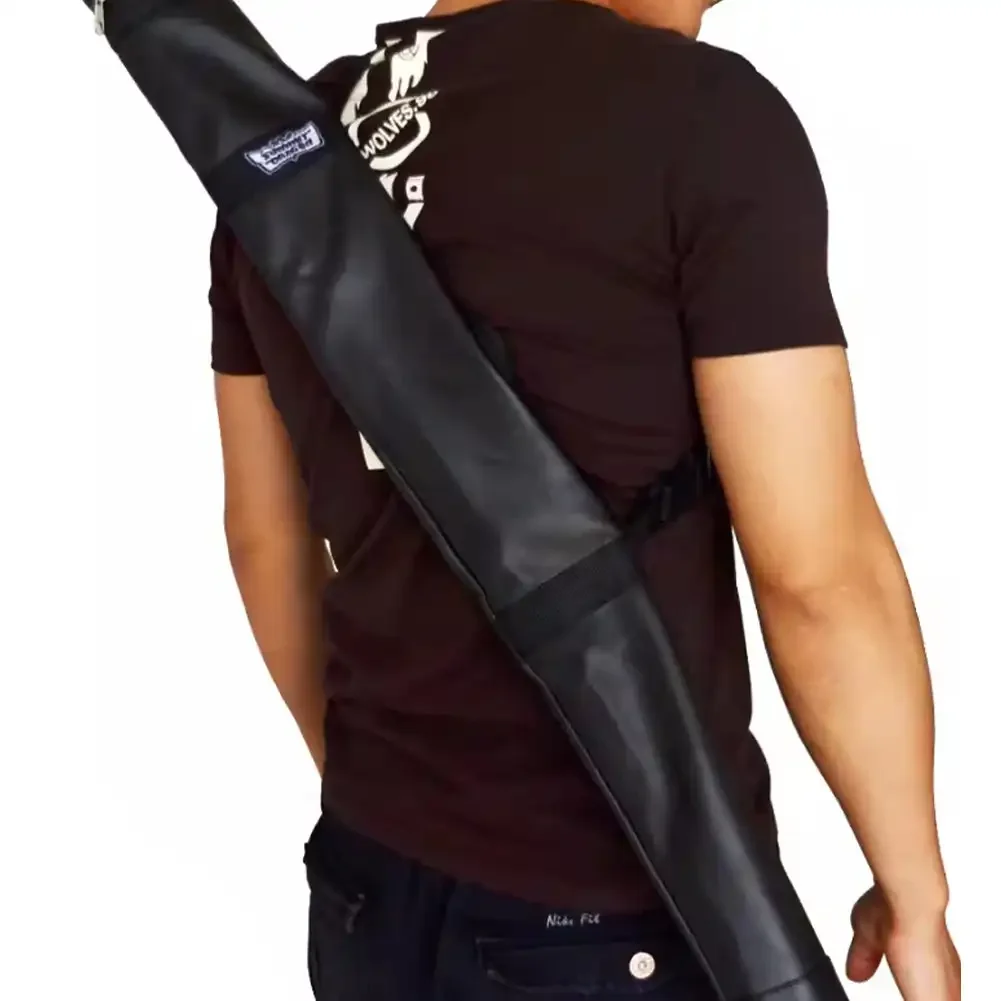 70-81cm 1/2 Pole Billiard Cue Bag Lightweight Portable Collapsible Stick Bag Billiard Cue Stick Oxford cloth Leather Backpack