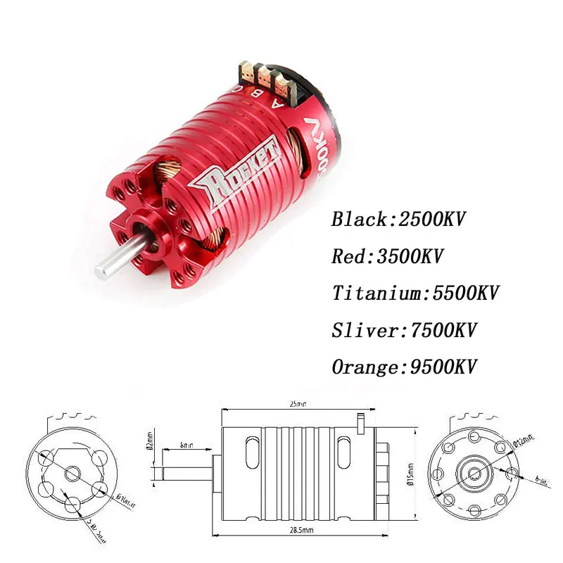 로켓 미니 1410 브러시리스 모터 18A ESC, 1/24 1/28 1/32 RC카 MINI-Z MINI-Q 교쇼 Mr03 프로 아토믹 DRZ 장난감, RC 드리프트 카