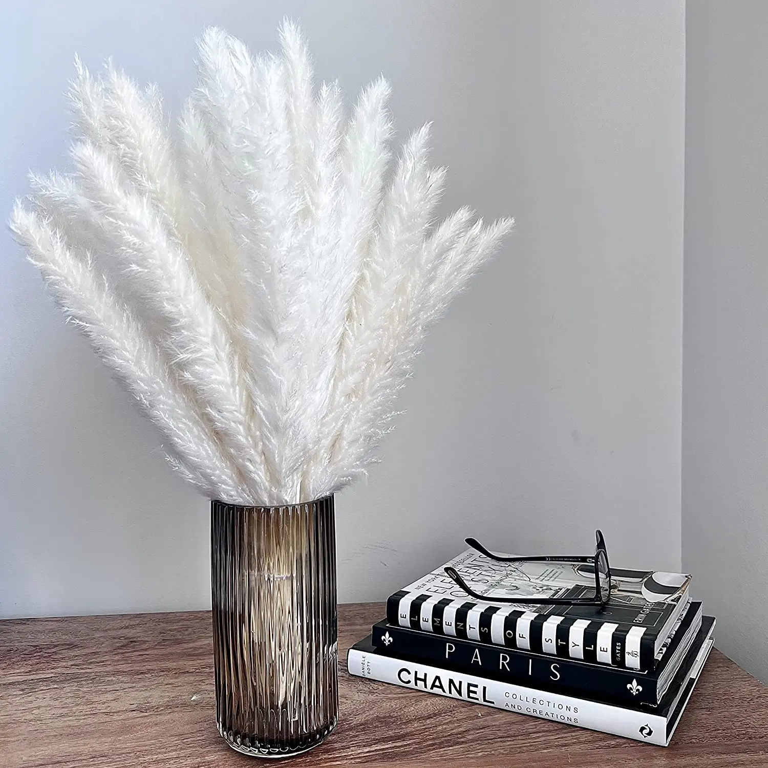 

30pcs Pampas Natural Dried Flowers Pampa Grass Real Reed Small Bulrush Bouquet White Plumes Home Office Decor Wedding Decoration