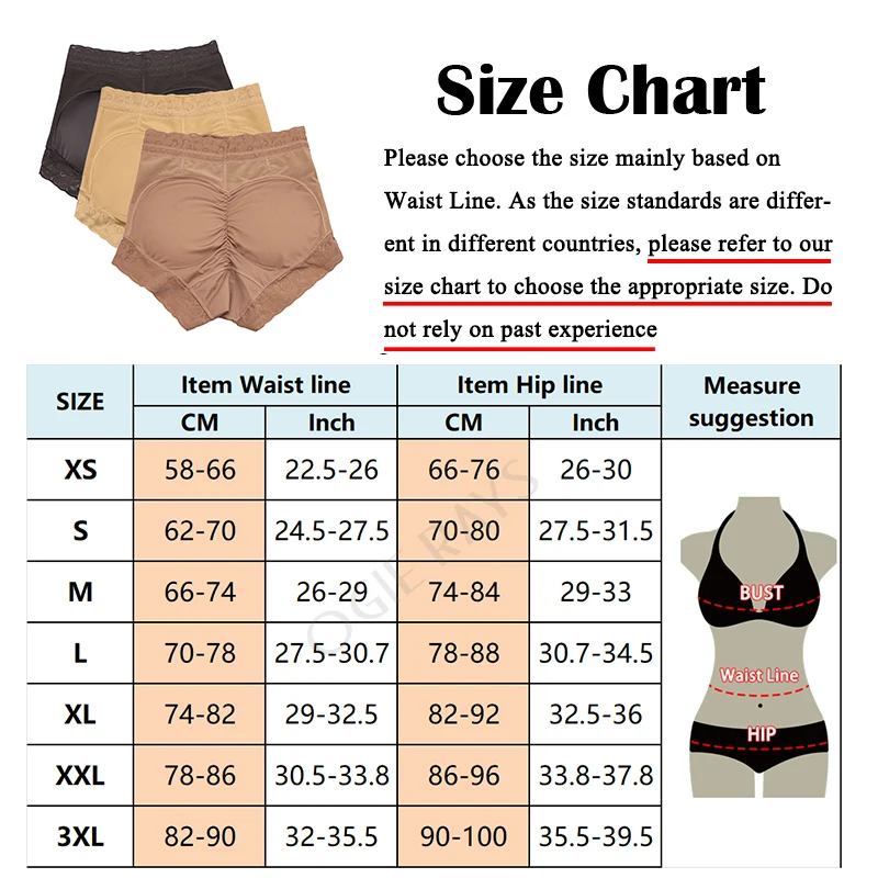 Alt: "Women's Seamless Butt Padded Shapewear Panties from Acuvick"
