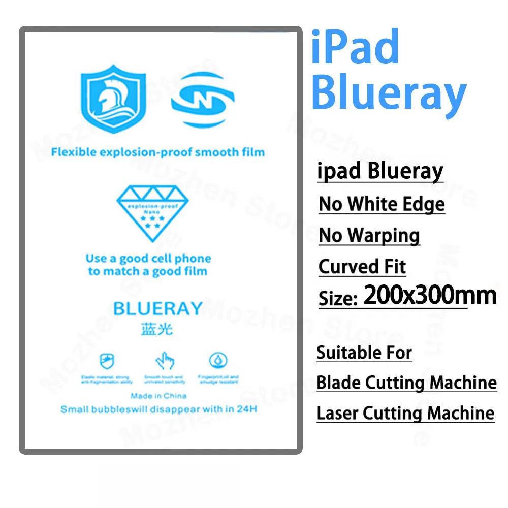 25/50 Pcs Tablets Pad HD Clear Matte Anti-blue Hydrogel Film for Cutter 11 inch LCD Screen Protector Front Film Cutting Machine