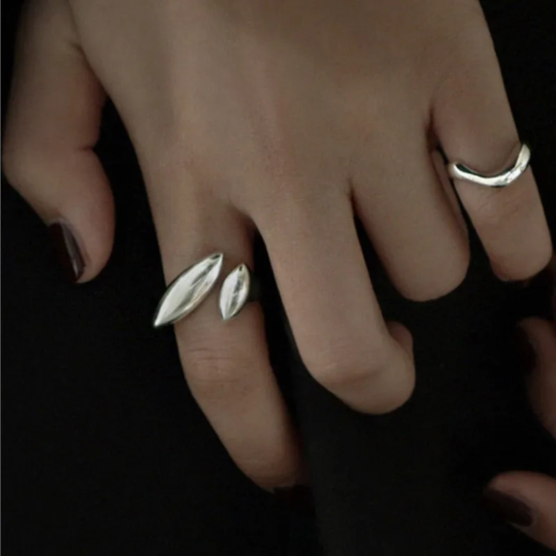 Silver Color Irregular Ring for Women Simple Fashion 2024 New Fashion Statement Rings Party Jewelry Gifts