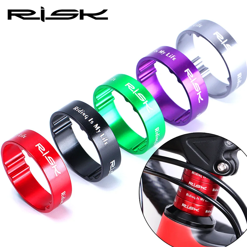 RISK 5/10mm Aluminum Bicycle Front Fork Washers 1-1/8