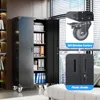 72 Inches Metal Garage Storage Cabinet with Wheels, Locking Metal Storage Cabinet with 4Shelves 5