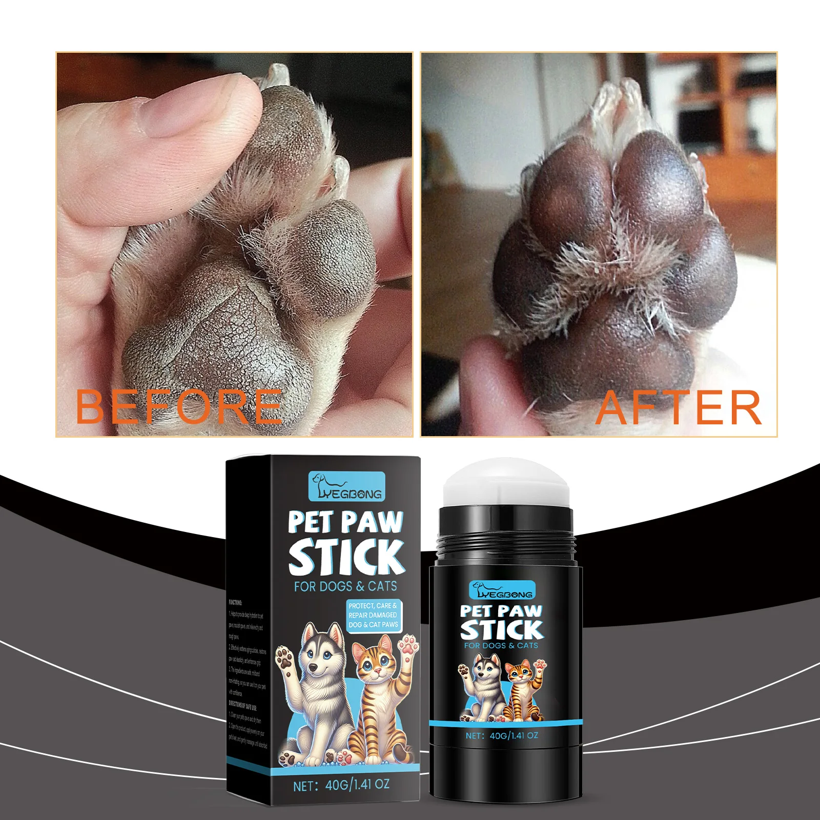 Pet Paw Balm Helps Soothe Protect Dry Cracked Noses Paws With Natural Dog Paw Oil Moisturizing Protectant Pet Care