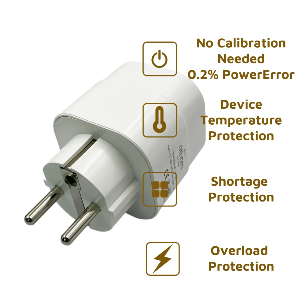 Athom Enchufe inteligente WiFi del Reino Unido funciona con Apple Homekit,  control de voz Siri, función de temporizador, 16 A